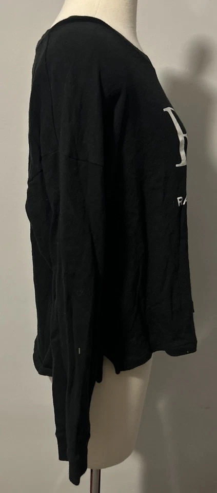 Sudadera para mujer Ralph Lauren negra grande de algodón manga larga Foto 4 de 4