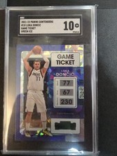 2021-22 Panini Contenders Game Ticket Green Ice Luka Doncic #18