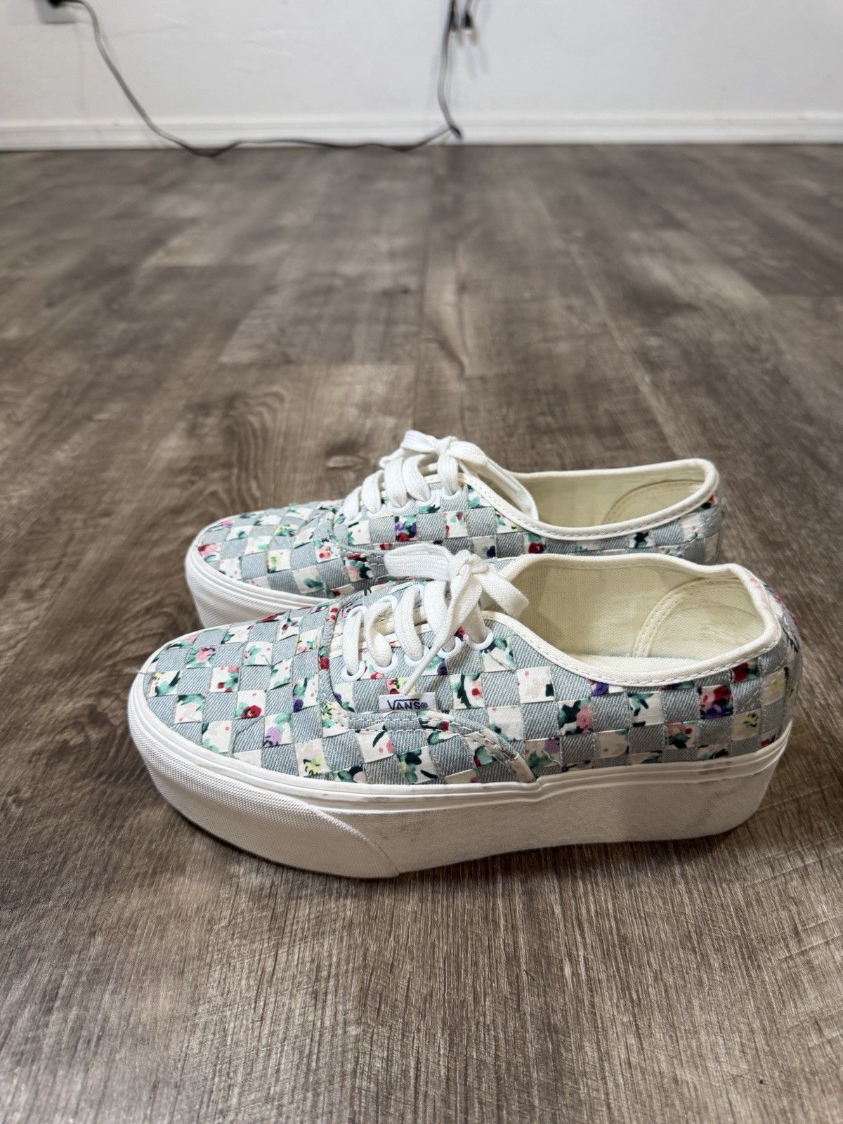 Size 8 - Vans Authentic Stackform Woven - Floral … - image 4