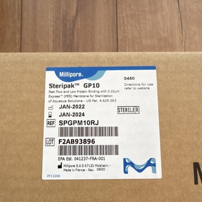 Millipore Steripak GP10 Laboratory Filter SPGPM10RJ Biological Medical Lab