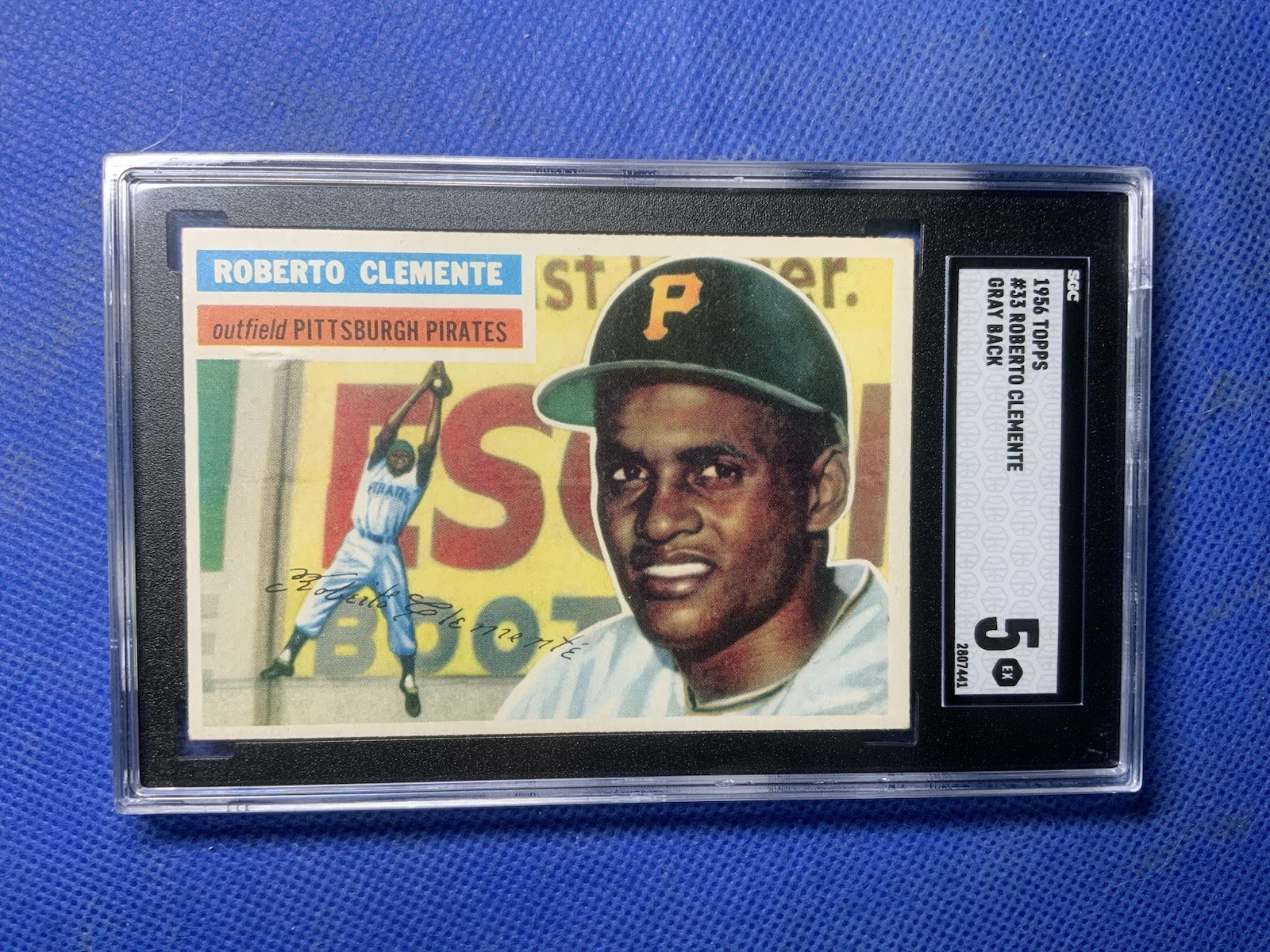 Roberto Clemente 1956 Topps SGC 5 Baseball Card Grey Back Vintage MLB #33