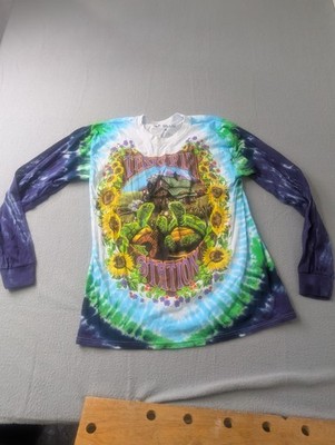 Vintage 1999 Grateful Dead Terrapin Station Shirt Liquid Blue Tie Dye LS Med 90s