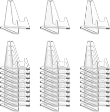30 Pack Clear Card Stands, Arcylic Card Display for Sports Graded