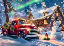 Christmas Jigsaw puzzle 1000 Piece Puzzle Snowy Night Christmas Puzzle