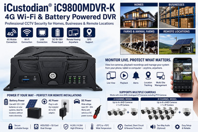 iC9800MDVR-K CCTV DVR KAMERASYSTEM 8CH 4CH Home Office Farm Auto Überwachung