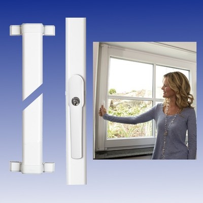 ABUS Stangenschloss FOS550 W weiß mit Stangenset 1W 75/75 cm