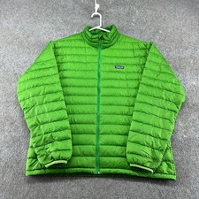 Patagonia Jacket Mens XL Green Puffer Quilted Full Zip Down Sweater Packable