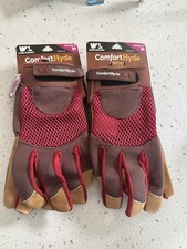 Wells Lamont Women's Leather Work Gloves, ComfortHyde Small, Red NWT Lot Of 2