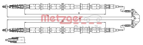 2x ✅Fits METZGER 11.5863 BRAKE CABLE  ⭐UK Seller⭐