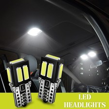 2Pcs LED T10 Car Trunk Interior Map License Plate Light Bulb Car Reading Lights