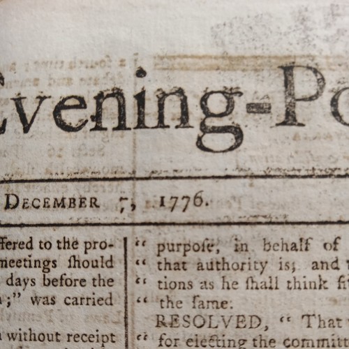 Original 1776 British Newspaper - American Revolutionary War - Colonies