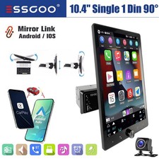 10.4'' Apple Carplay Car Stereo Radio Android Single DIN GPS MP5 BT with Camera