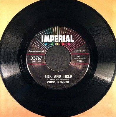 Chris Kenner - Sick And Tired / Nothing Will Keep Me 45 rpm VG+ 1957 Blues