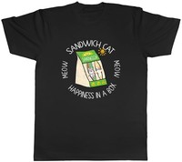 Sandwich Cat in a Box Meow Happiness Mens T-Shirt Tee Gift Top