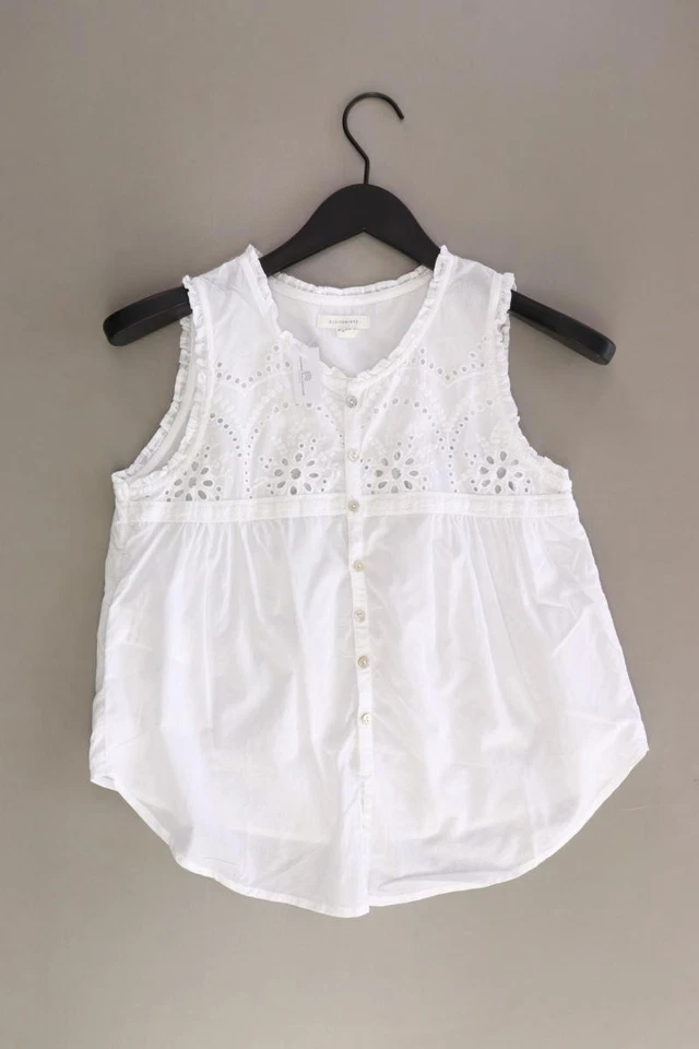 ⭐ Springfield Rüschenbluse Regular Bluse für Damen Gr. 36, S Ärmellos weiß ⭐ - Bild 4 von 4