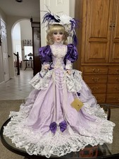 Franklin Heirloom All Porcelain Doll “Violets In The Snow” by Maryse  Nicole.