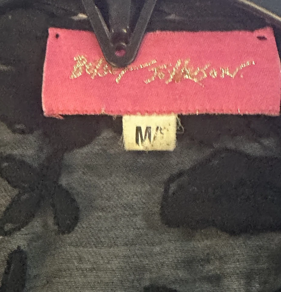 Betsey Johnson Womens Kimono Wrap Black Size Medium - Image 2 of 4