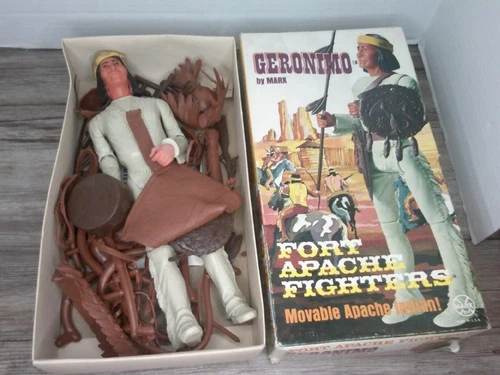 Geronimo figure by Marx Fort Apache fighter complete in box W/ instructions