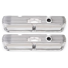Edelbrock Valve Cover Set 4176 Classic Series Polished Aluminum For La Mopar
