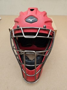 Mizuno Samurai Baseball Catcher Helmet Red MSCH200 Adult 7 - 7 5/8”