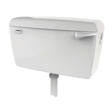 PRIMAFLOW Dudley Toilet Exposed DEC Cistern LL 6/4L DF Side Inlet White 67045064