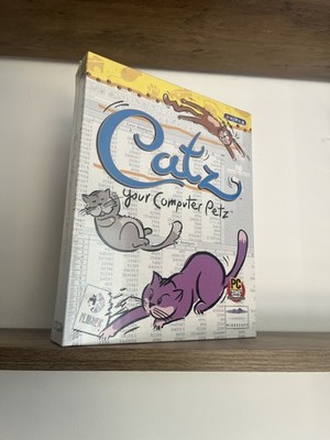 Sealed & New - Catz Your Virtual Petz PC CD ROM 1996 BIG BOX Computer Software