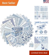 Versatile 10x10" Floral Cotton Fabric Bundle - 30 Assorted Squares for DIY