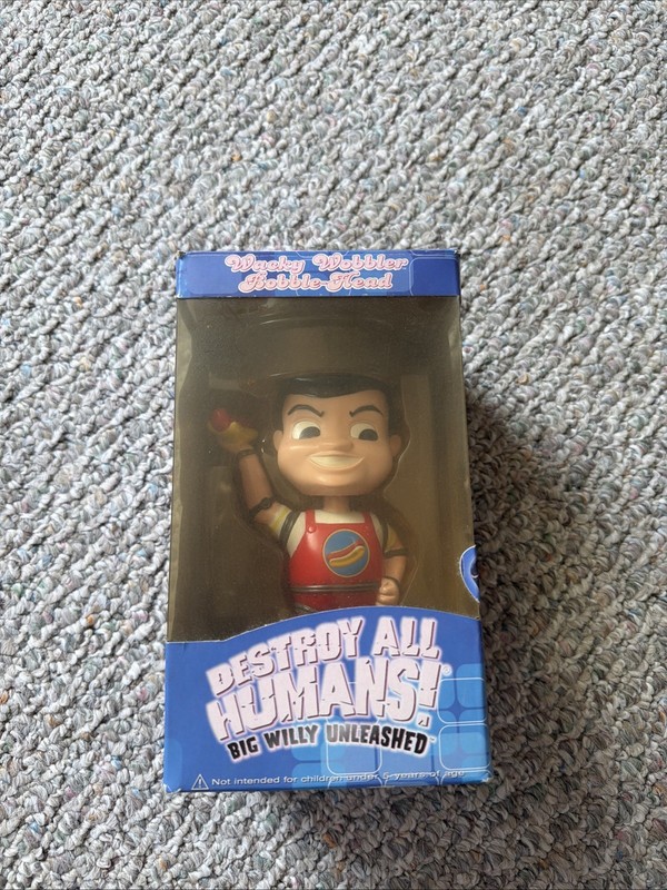 2007 Funko Big Willy Wacky Wobbler Destroy All Humans Sealed Bobble head