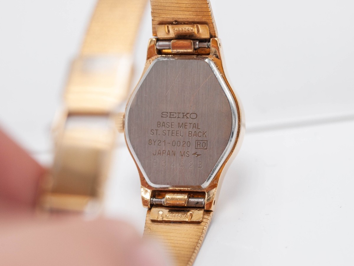 1989 - Seiko SX 8Y21-0020 Women's 20mm Quartz Gold Tone Watch 6