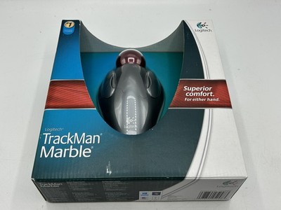 NEW Logitech TRACKMAN Marble Corded Trackball Mouse T-BC21 Wired 910-000806