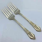 Wallace Grande Baroque Sterling Silver Salad Fork Set 2 Piece 6.25" Ornate