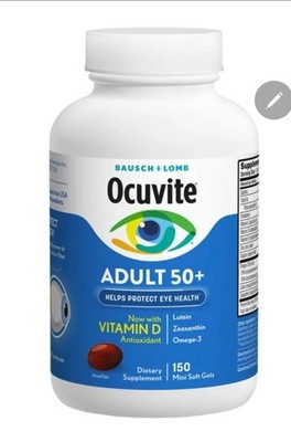 Bausch & Lomb Ocuvite Adult 50+ Eye Vitamin & Mineral Supplement - 150 Softgels.