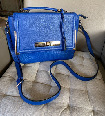 NEW LOOK PREMIUM - ECHT LEDER-TASCHE - FARBE KOBALT-BLAU