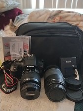 Canon Camera EDS Rebel T7 With SanDisk Lens Case And Instructions