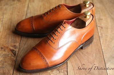 Grenson hellbraune Leder Oxford Brogue Schuhe UK 9,5 US 10,5 125th Anniversary