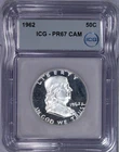 1962 Franklin Half Dollar 50c ICG PR67 CAM