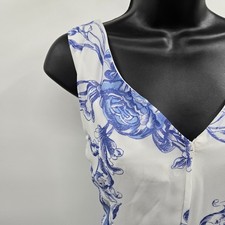 She’s Midi Women’s Dress Sleeveless Light Blue Flower Size Large New With Tags