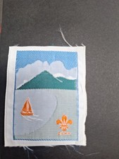 Scout Badge HK SKHH (sai Kung Hang District) Named, Dark Green Hills , Ribbon