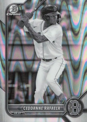 2022 Bowman Draft - Chrome Black & White RayWave Ceddanne Rafaela #BDC-104