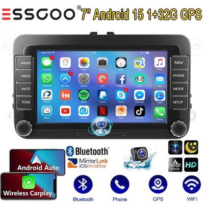 Für VW GOLF 5 6 Plus Touran Caddy T5 Apple Carplay Android 15 Autoradio Navi GPS