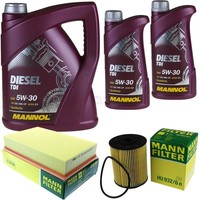 MANN-FILTER Inspektionspaket 7L Mannol Diesel Tdi 5W-30 FüR Vw Multivan V 3.2