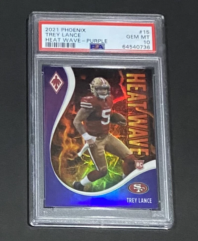 2021 PHOENIX TREY LANCE ROOKIE HEAT WAVE PURPLE /125 SP #15 RC - PSA 10 POP 6 🔥 - Image 4 of 4