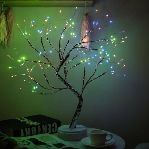 "LED Nachtlicht Mini Weihnachtsbaum Lampe - Kupferdraht Girlande, Weihnachtsdekoration" - Bild 27 von 28