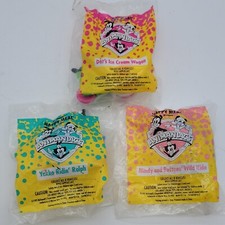Lot Of 3 New Animaniacs McDonalds Happy Meal 1993 Toys Yakko Dot Mindy-Buttons
