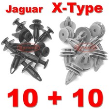 JAGUAR X-Type SIDE SKIRT SILL MOULDING TRIM CLIPS SET OF X 20 PLASTIC CLIPS 