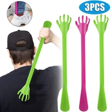 3pcs Handle Back Scratcher Pick Itch Relief Massager Plastic Long Shoehorn 20in