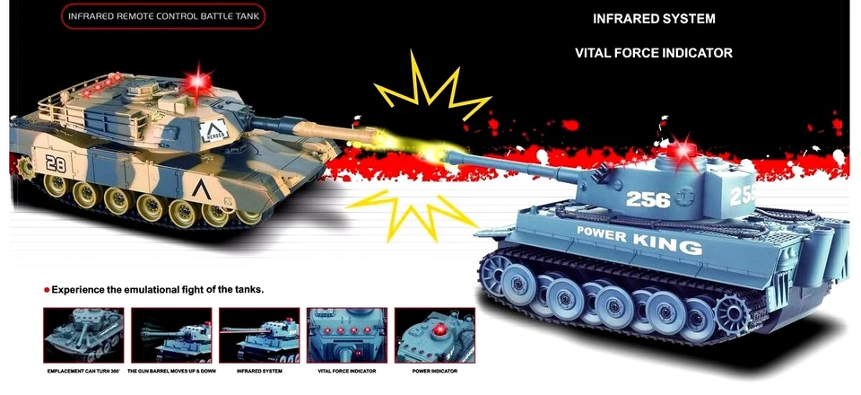 SELL AS IS Abrams Tiger 2-Set Combat Fight Infrared Battle Tank M1A2 Model Used - Image 2 of 4