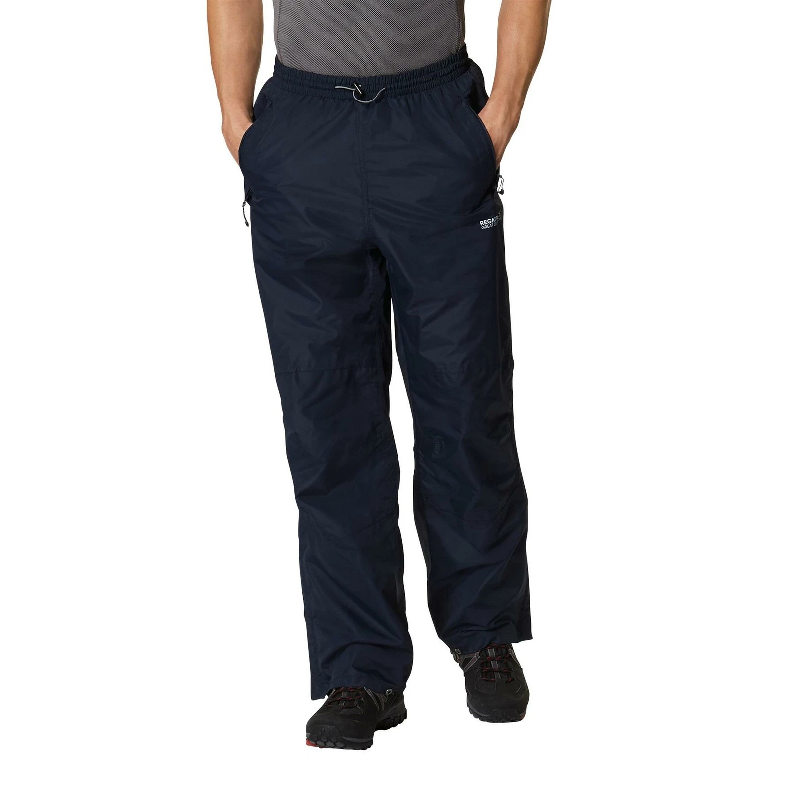 Regatta Mens Chandler III Waterproof Over Trousers Lined Packable Overtrousers