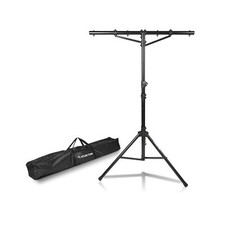 Sound Town DJ Lighting Stand, Height Adjustable, 9 ft Tall, with T-Bar and Tr...