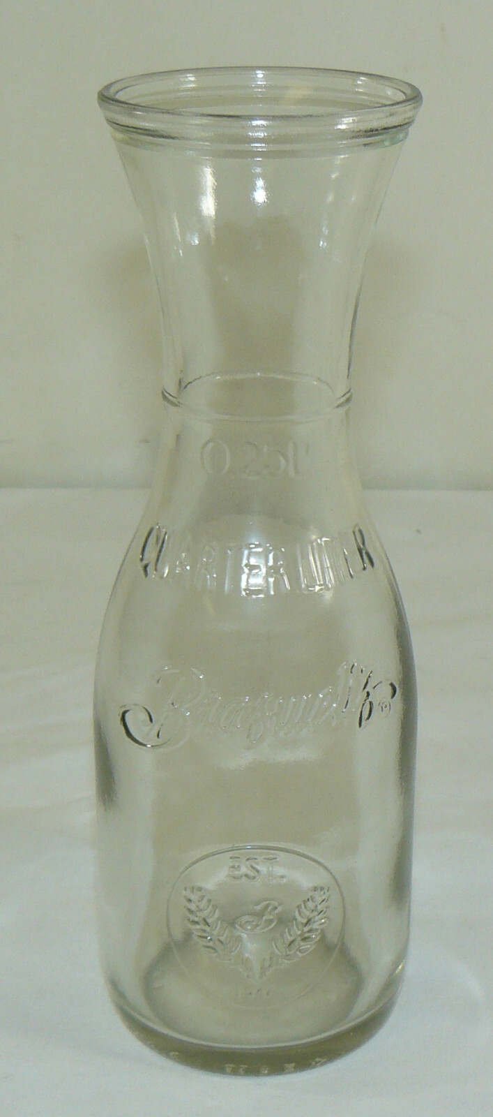 Braswell's Est. 1946 0.25L Quarter Liter Clear Glass Jar Bottle For